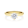 Gardenia 6 claw yellow gold