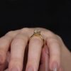 Gardenia 6 claw yellow gold side