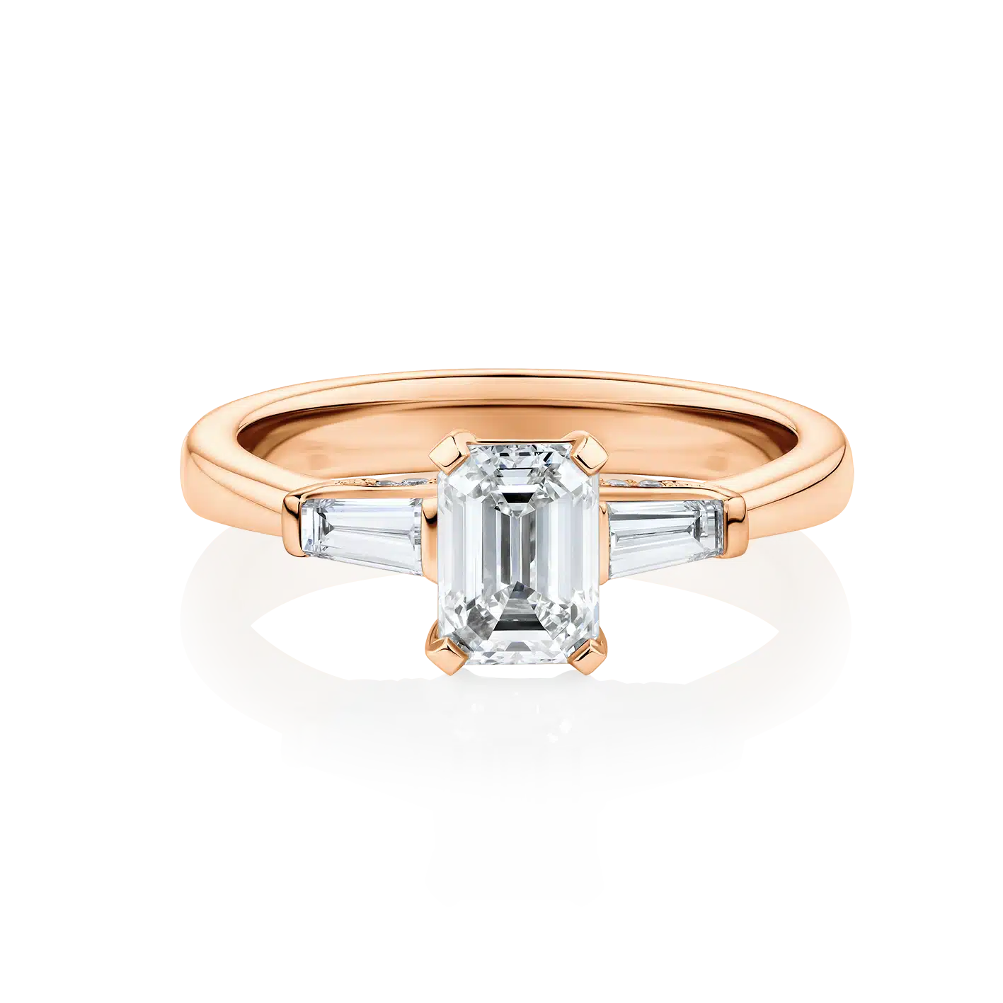 Grevillea-Rose-Gold-Diamond-Bridge-Trilogy-Emerald-Diamond-Engagement-Ring