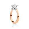 Grevillea-side-rose-gold-two-tone-diamond-bridge-trilogy-emerald-diamond-engagement-ring
