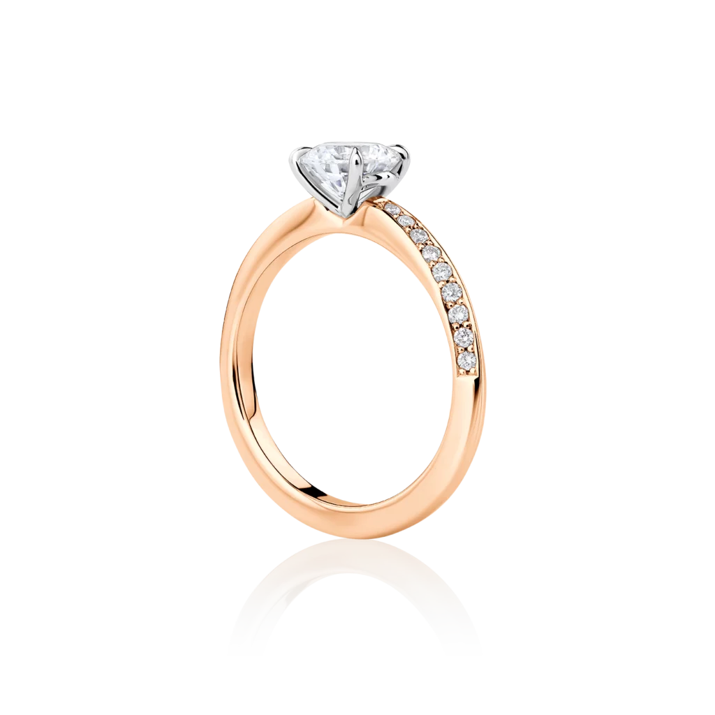 Hibiscus-Side-Rose-Gold-Two-Tone-Round-Diamond-Engagement-Ring