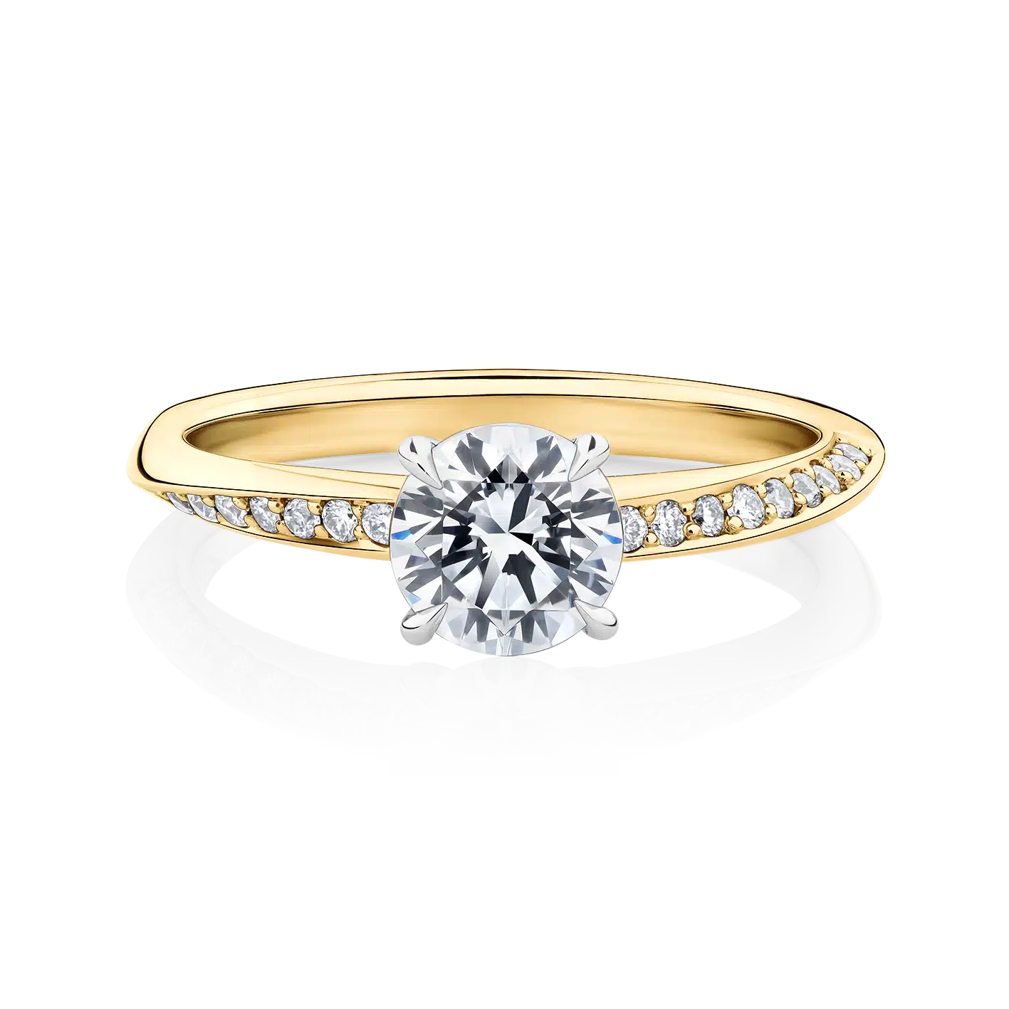 Hibiscus-Yellow-Gold-Two-Tone-Round-Diamond-Engagement-Ring