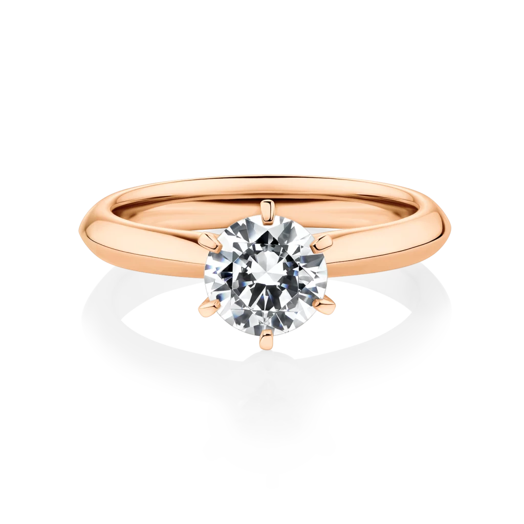Honey Myrtle-Rose-Gold-Round-Diamond-Engagement-Ring