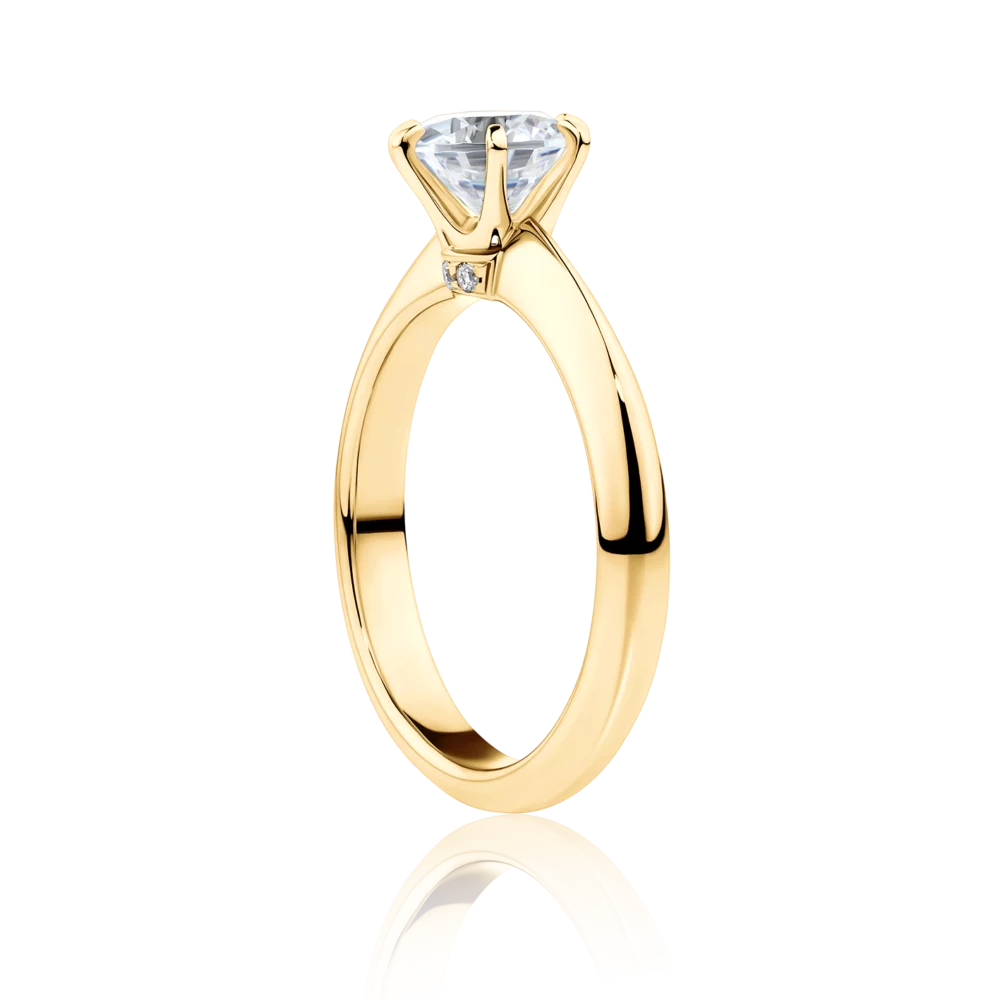 Honey myrtle-side-yellow-gold-round-diamond-engagement-ring