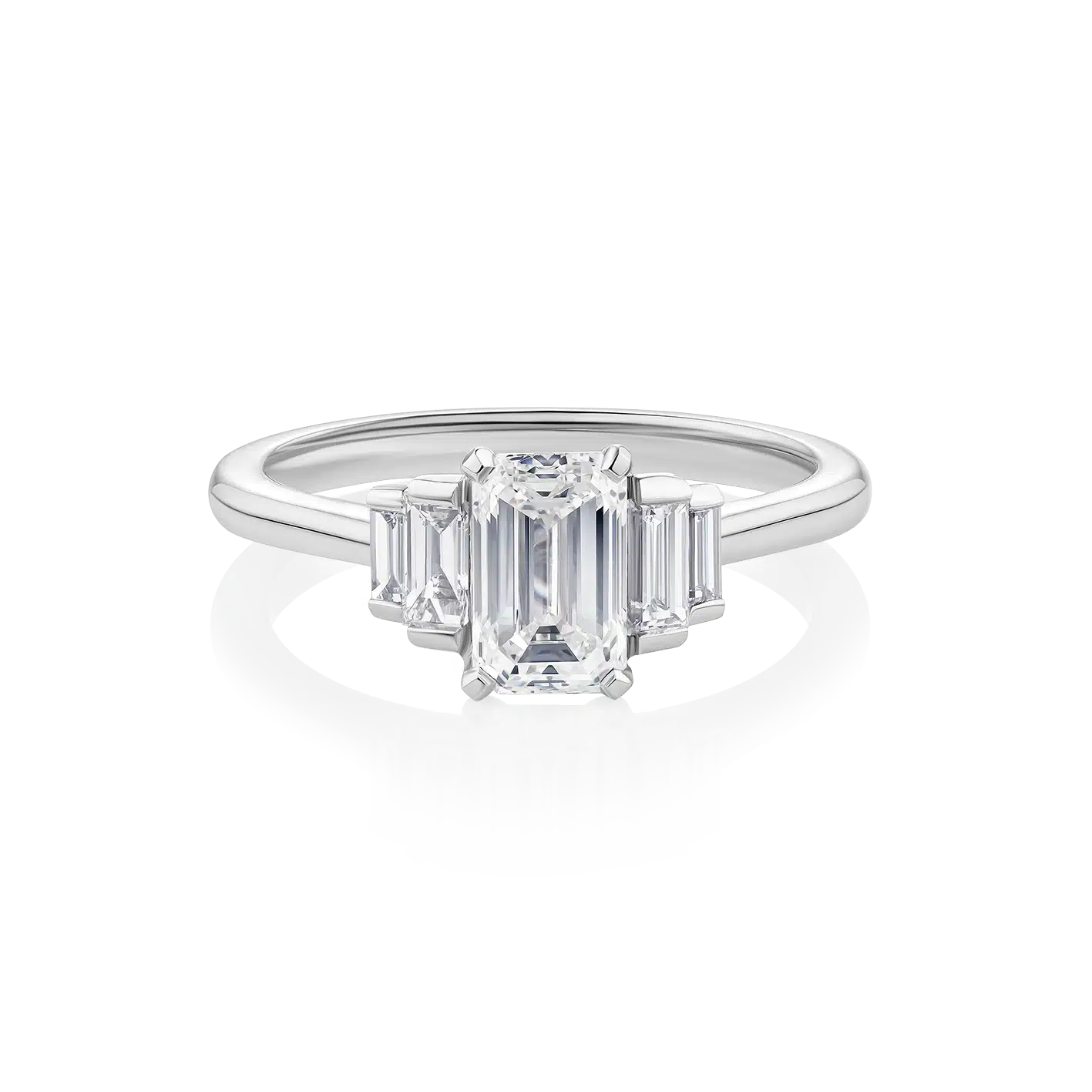 Kurrajong-Platinum-Trilogy-Emerald-Diamond-Engagement-Ring