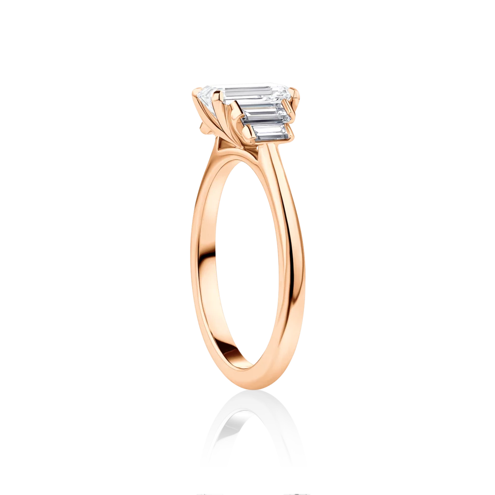 Kurrajong-side-rose-gold-trilogy-emerald-diamond-engagement-ring