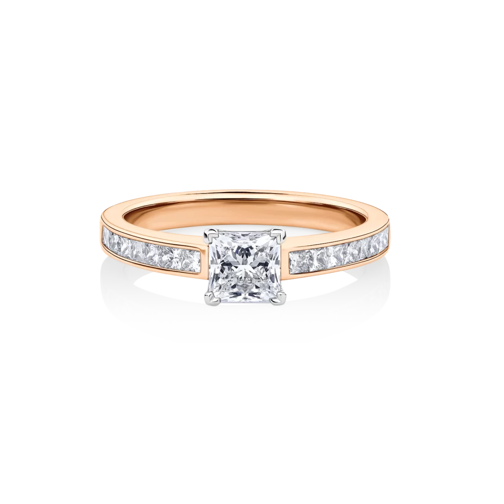 Pandorea-rose-gold-two-tone-princess-diamond-engagement-ring