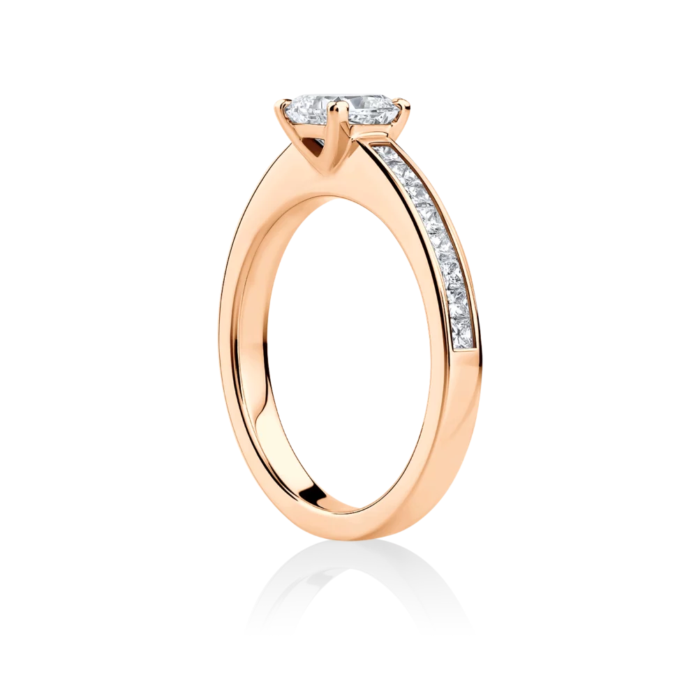 Pandorea-side-rose-gold-princess-diamond-engagement-ring