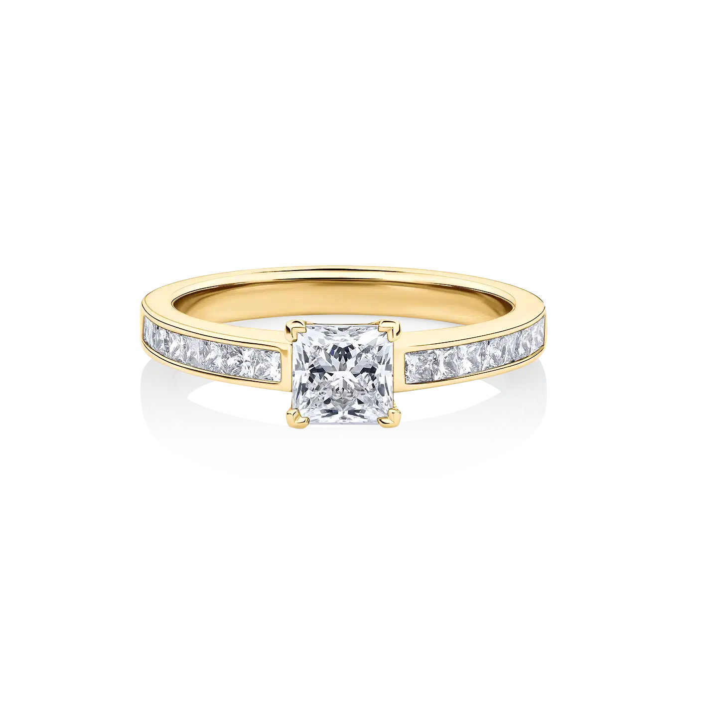 Pandorea-Yellow-Gold-Princess-Diamond-Engagement-Ring