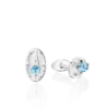 Sterling Silver Cufflinks-set-with-Blue-Ascher-Cut-Zircons