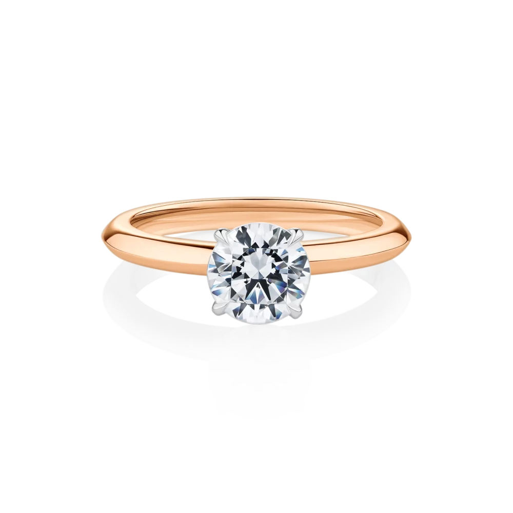 Sundew-rose-gold-two-tone-round-diamond-engagement-ring