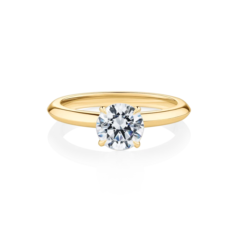 Sundew-yellow-gold-round-diamond-engagement-ring