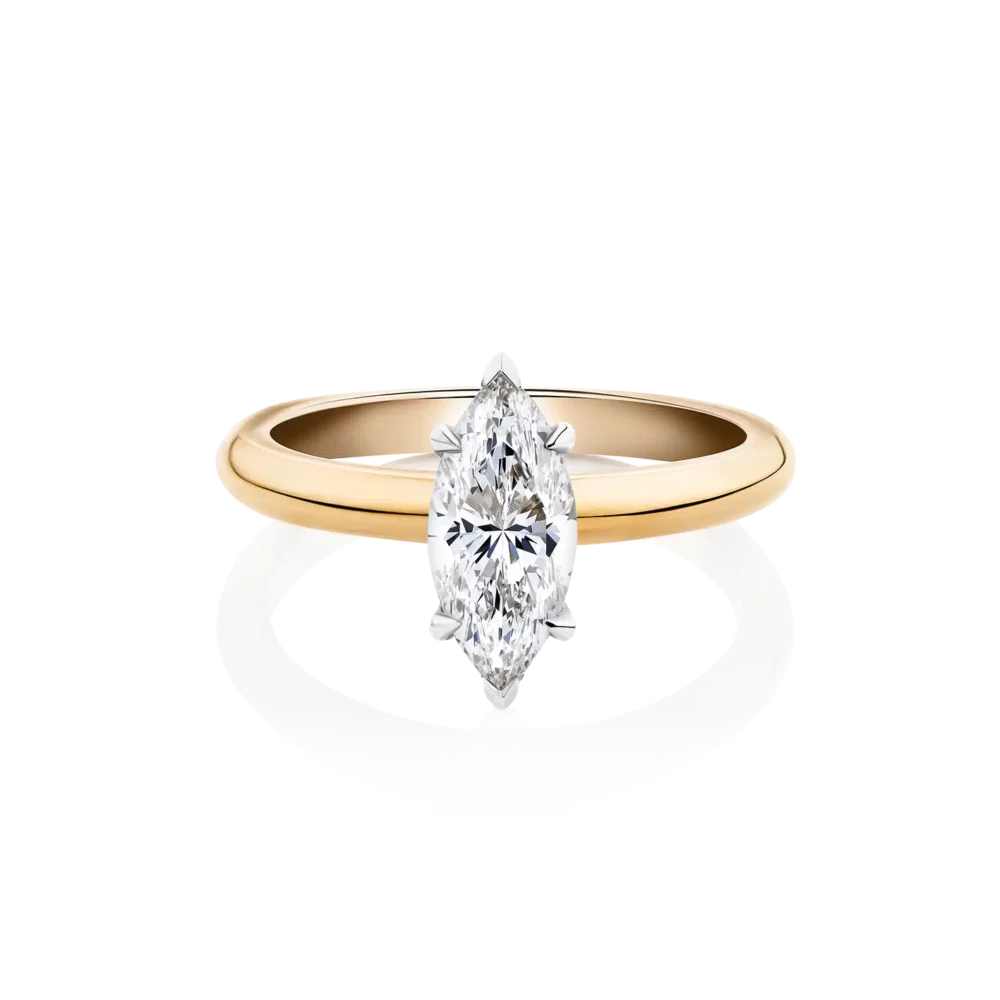 Waratah-marquise-rose-gold-two-tone-marquise-diamond-engagement-ring