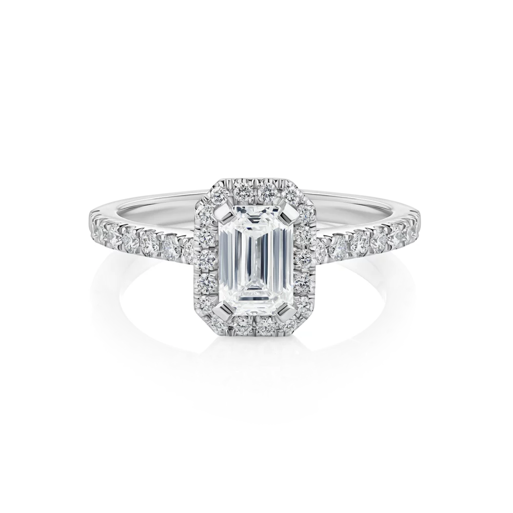 Wattle-emerald-platinum-halo-emerald-diamond-engagement-ring
