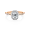 Wattle-emerald-rose-gold-two-tone-halo-emerald-diamond-engagement-ring