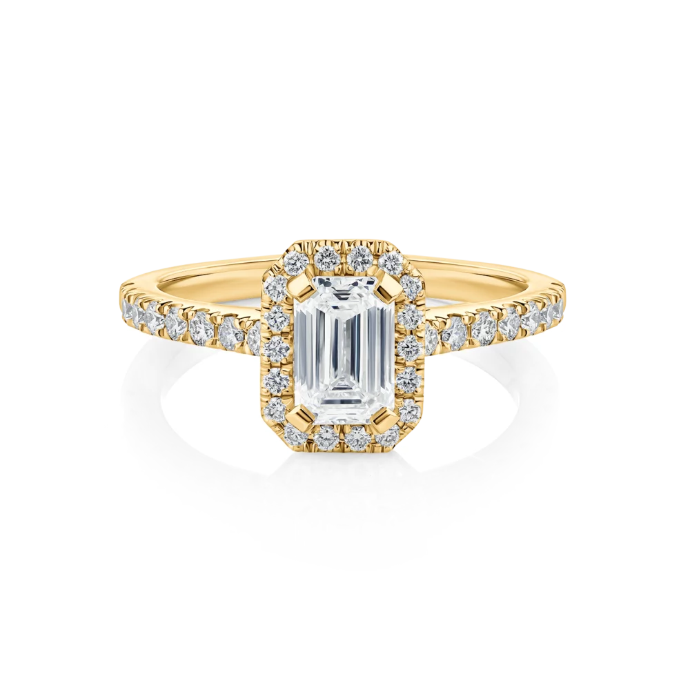 Wattle-emerald-yellow-gold-halo-emerald-diamond-engagement-ring