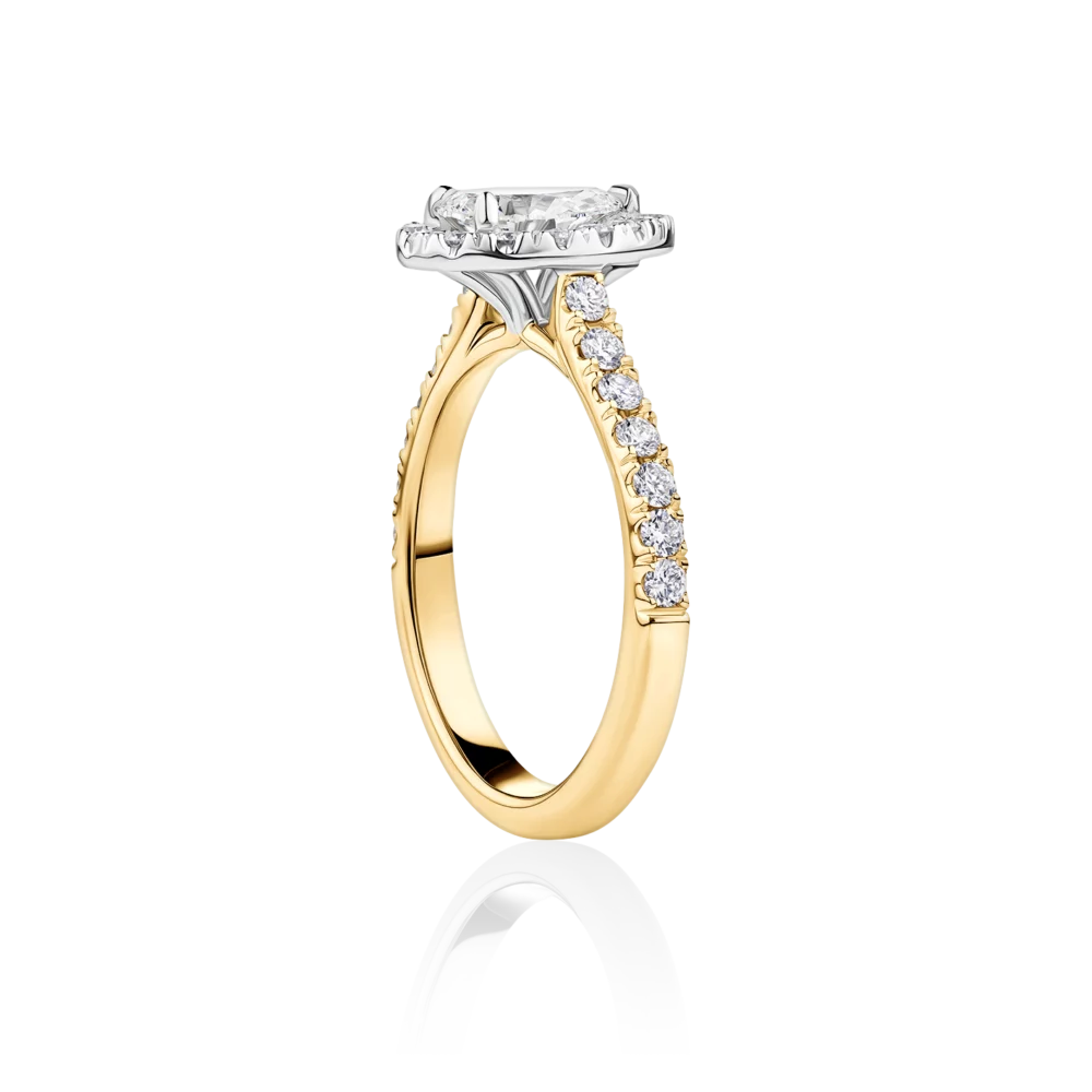 Wattle-pear-yellow-gold-two-tone-side-halo-pear-diamond-engagement-ring