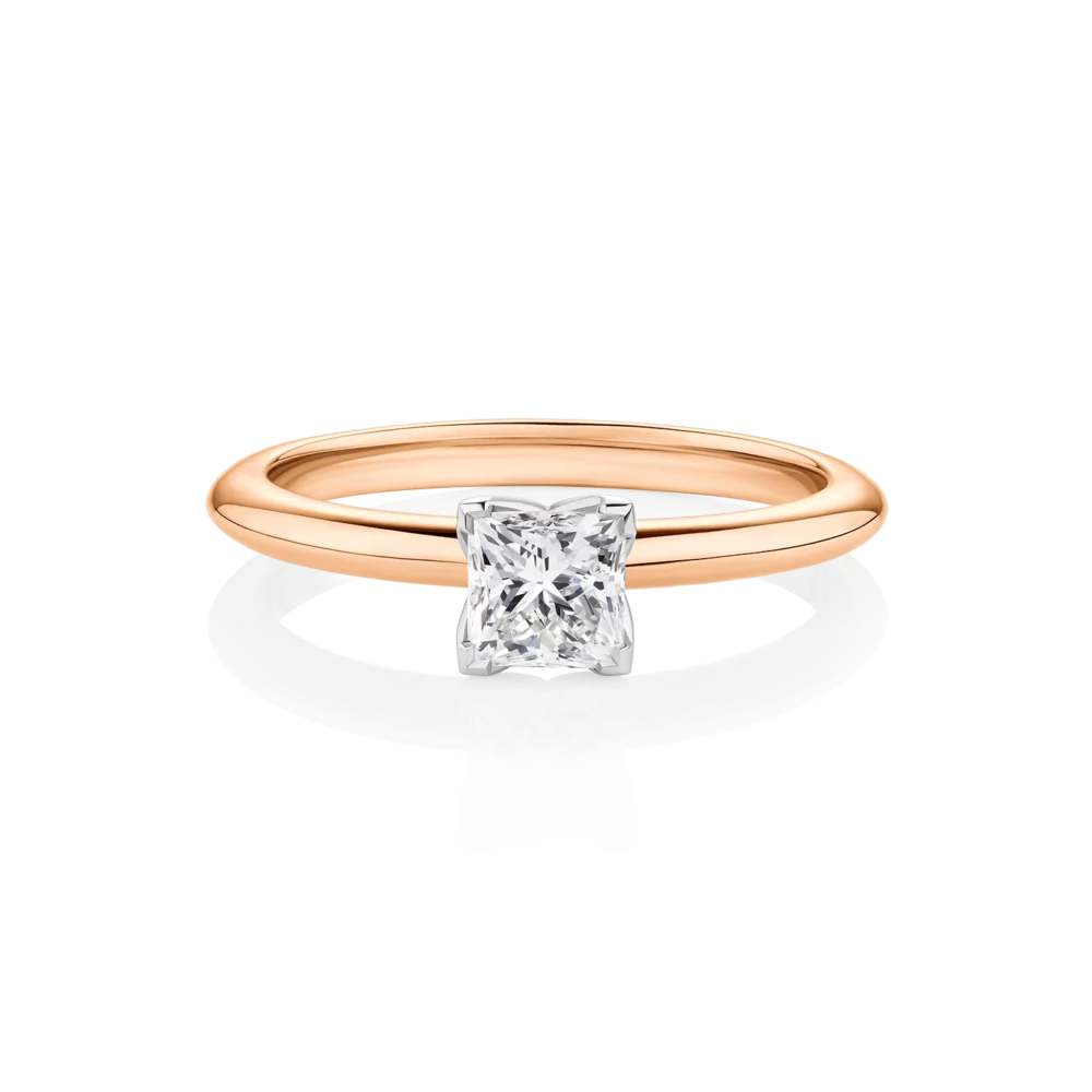 Willow-princess-rose-gold-two-tone-princess-diamond-engagement-ring