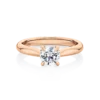 Gardenia solitaire engagement ring rose gold