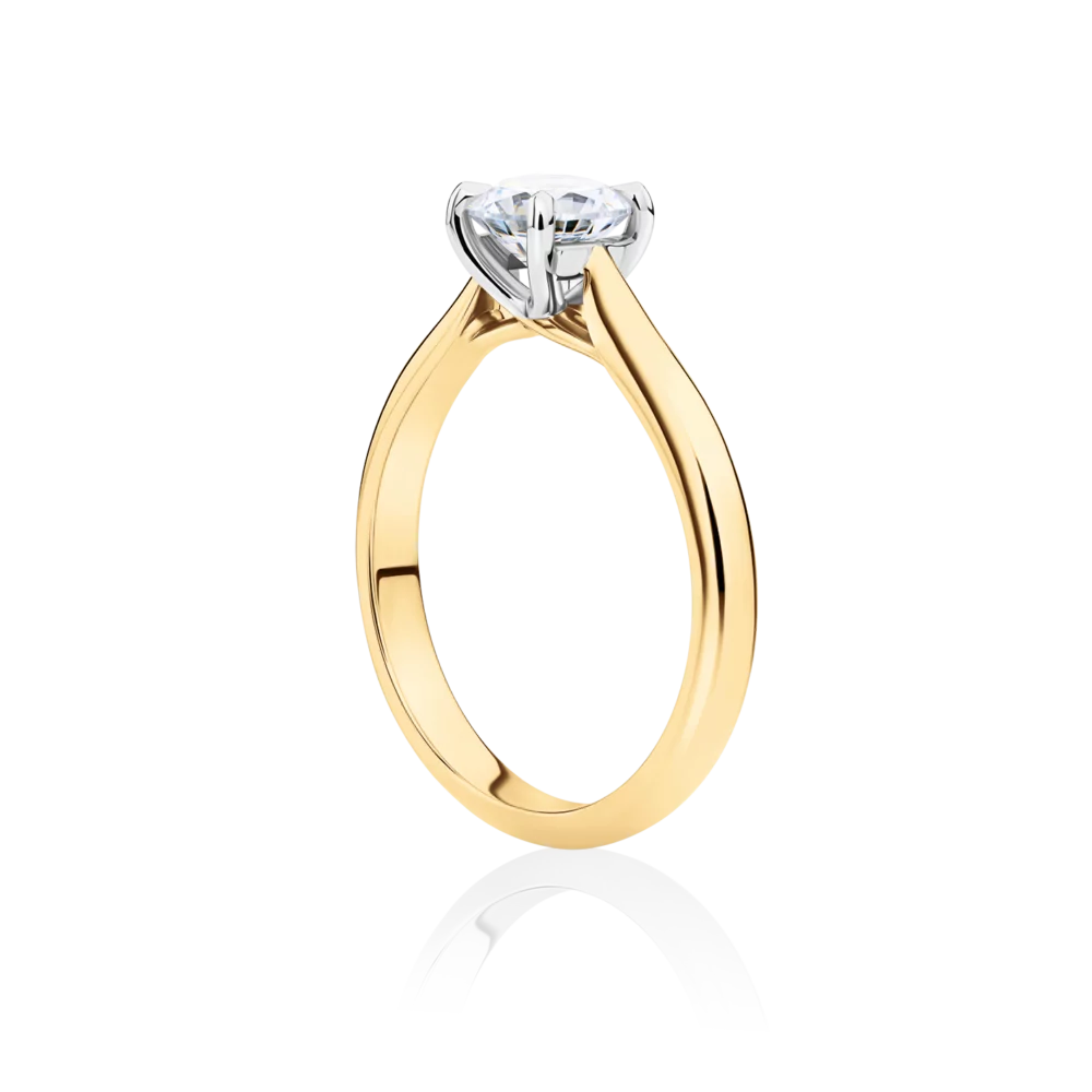 Gardenia-solitaire-engagement-ring-yellow-gold-two-tone-side