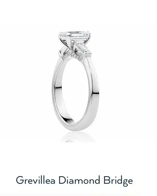 Grevillea diamond bridge engagement ring