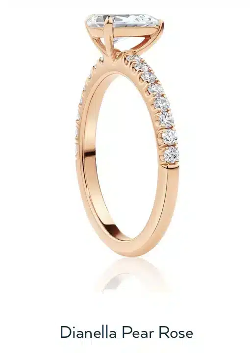 Dianella Pear Rose Gold Engagement Ring