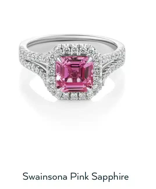 Wattle Pink Sapphire Engagement ring