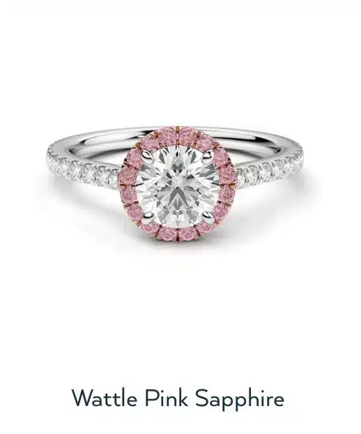 Wattle Pink Sapphire Engagement ring