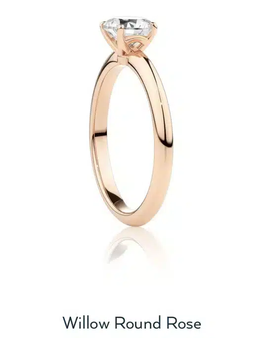 willow rouse rose gold engagement ring