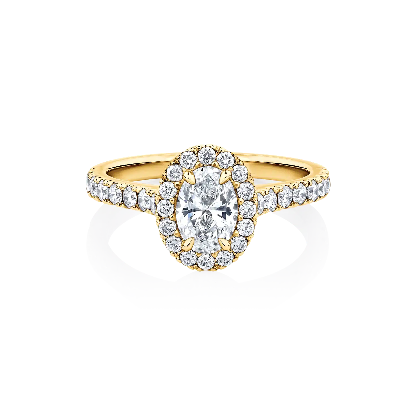 Wattle two tone engagement ring