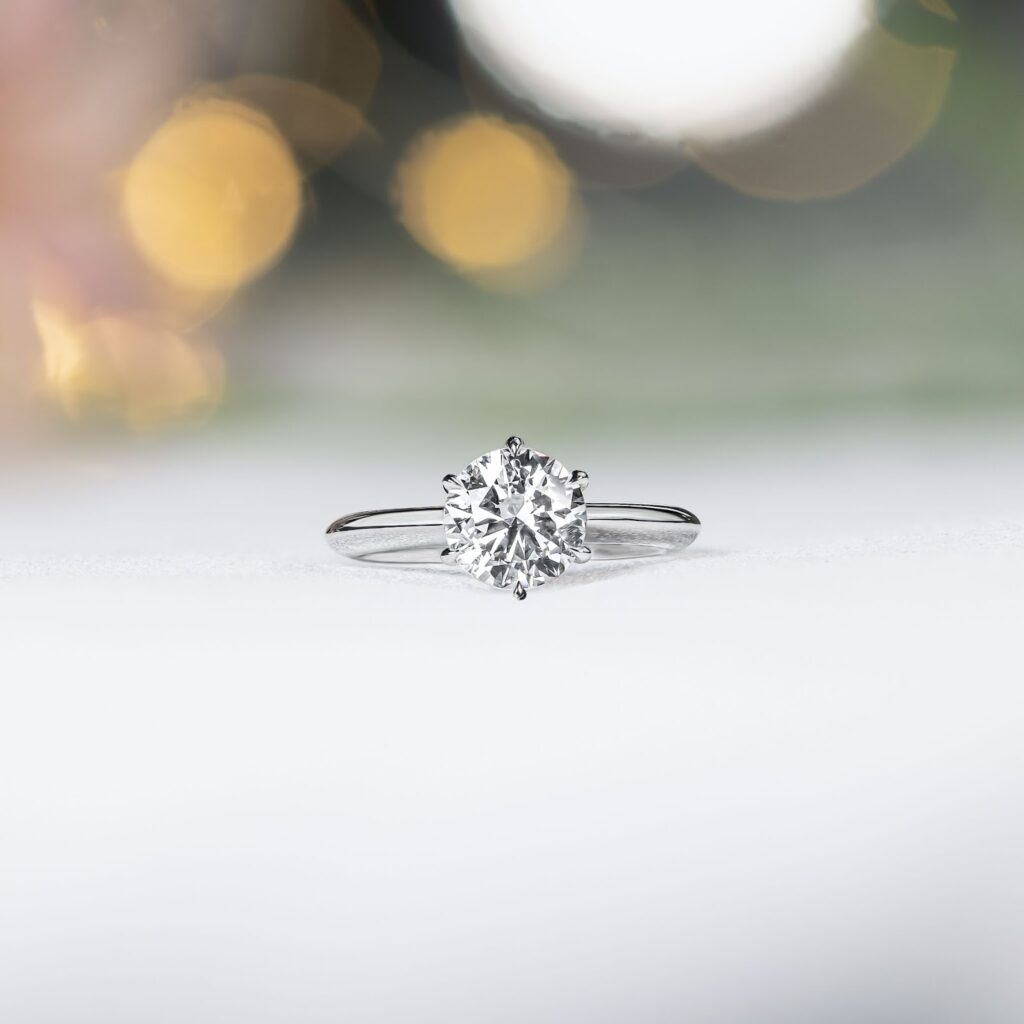 Southern star white gold engagement ring