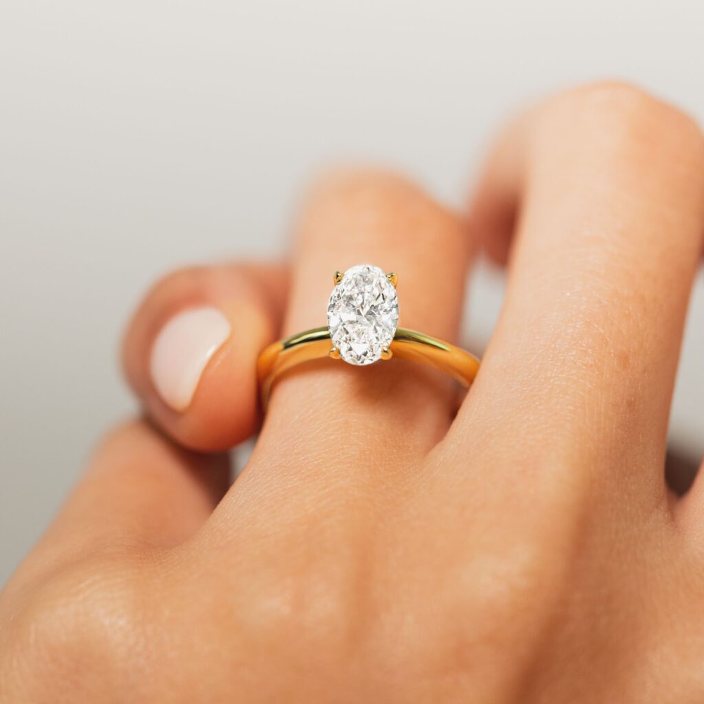 Waratah lab grown engagement ring