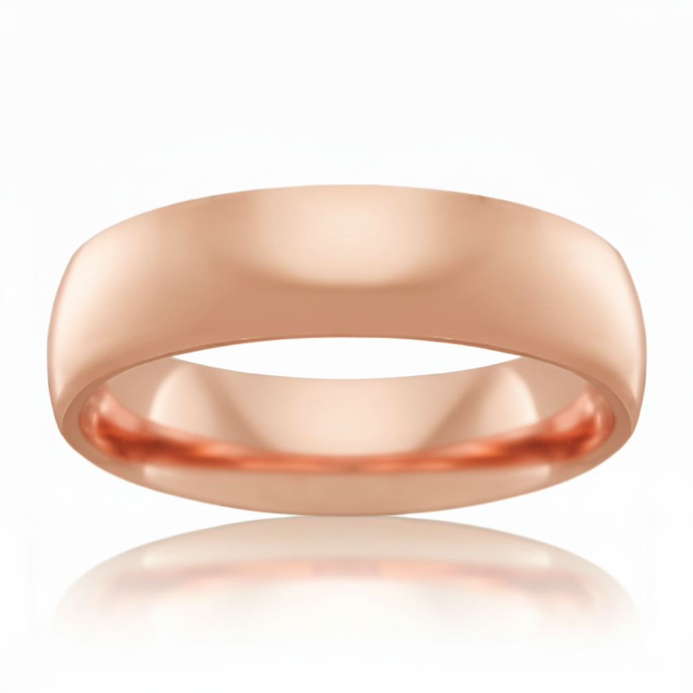 Apollo 18ct Rose Gold Men's Wedding Ring