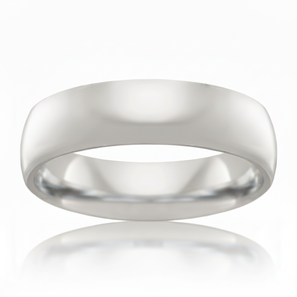 Apollo 14ct White Gold Men's Wedding Ring