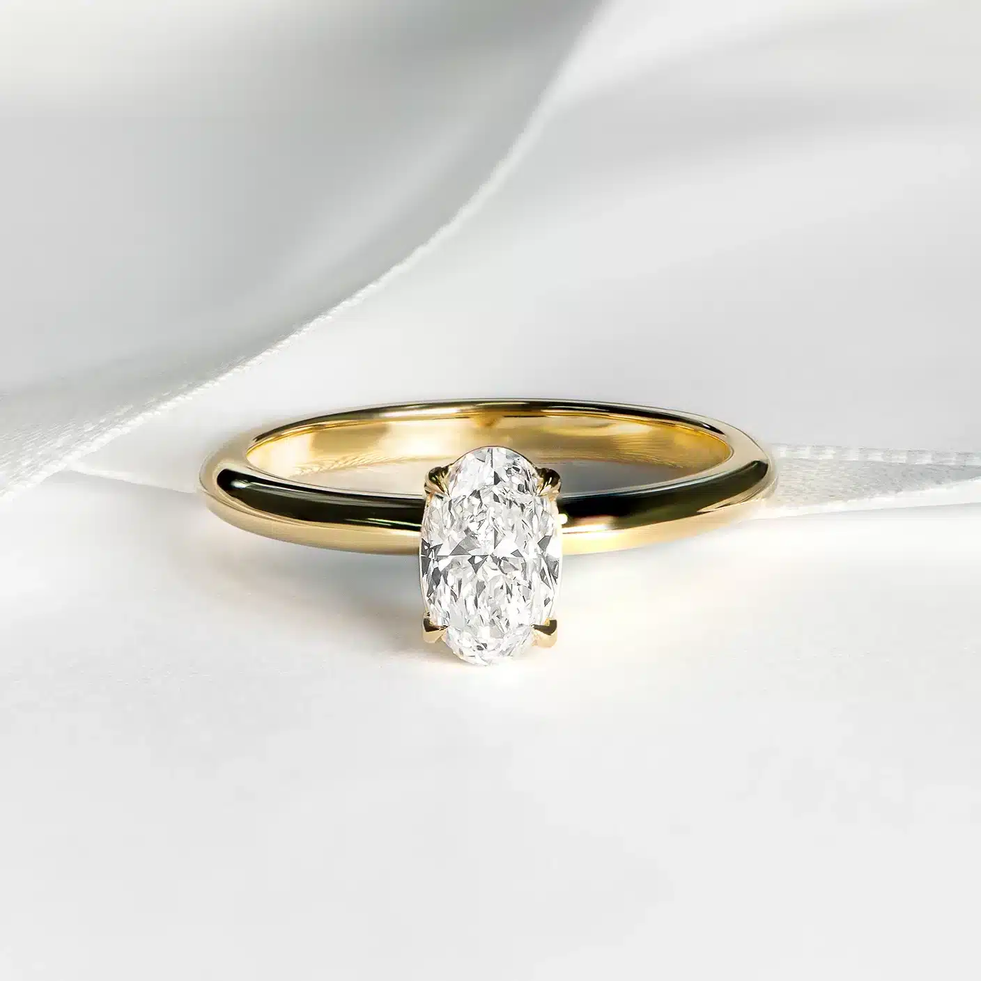 Waratah Oval Cut Yellow Gold Engagement Ring