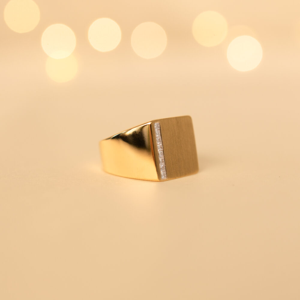 Custom 9ct Yellow Gold Channel Set Princess Cuts Ben Cotterell scaled