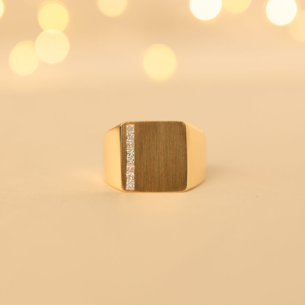Custom 9ct Yellow Gold Channel Set Princess Cuts Ben Cotterell 2