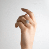 Vintage Scalloped Double Halo Diamond Ring 2