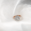 Vintage Scalloped Double Halo Diamond Ring 3