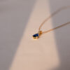 Custom pendant 0.78ct sapphire 2