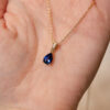 Custom pendant 0.78ct sapphire 3