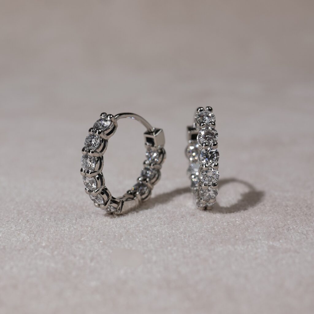 Lab Grown Diamond Hoop Earrings