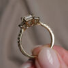 Emerald and Trapezoid trilogy ring 1