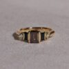 Lab grown cognac 5 stone ring 2