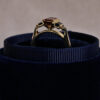 Lab grown cognac 5 stone ring 3