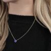 Ceylon Sapphire Solitaire Fixed Pendant 2