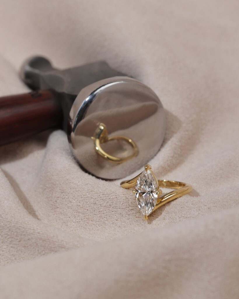 Eucalypt Lab grown Marquise Yellow Gold