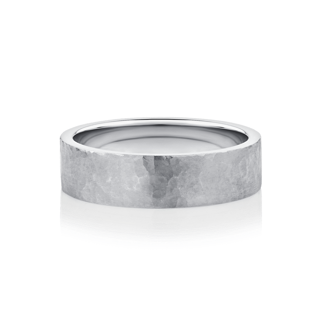 Hammered Koolama white gold