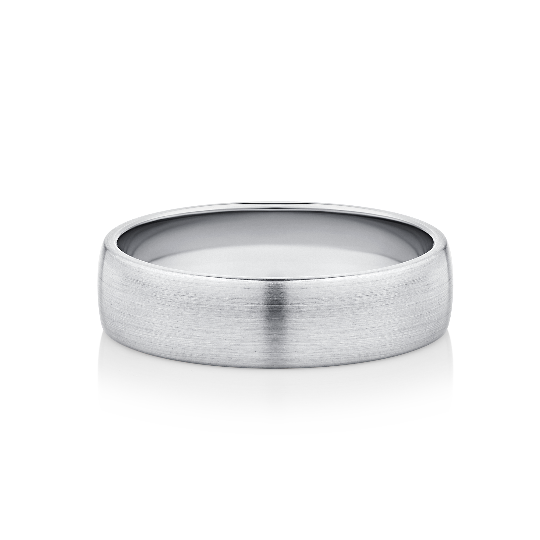 Moreton Emery Finish 18ct White Gold Men's Wedding Ring