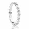 full bezel set wedding ring up